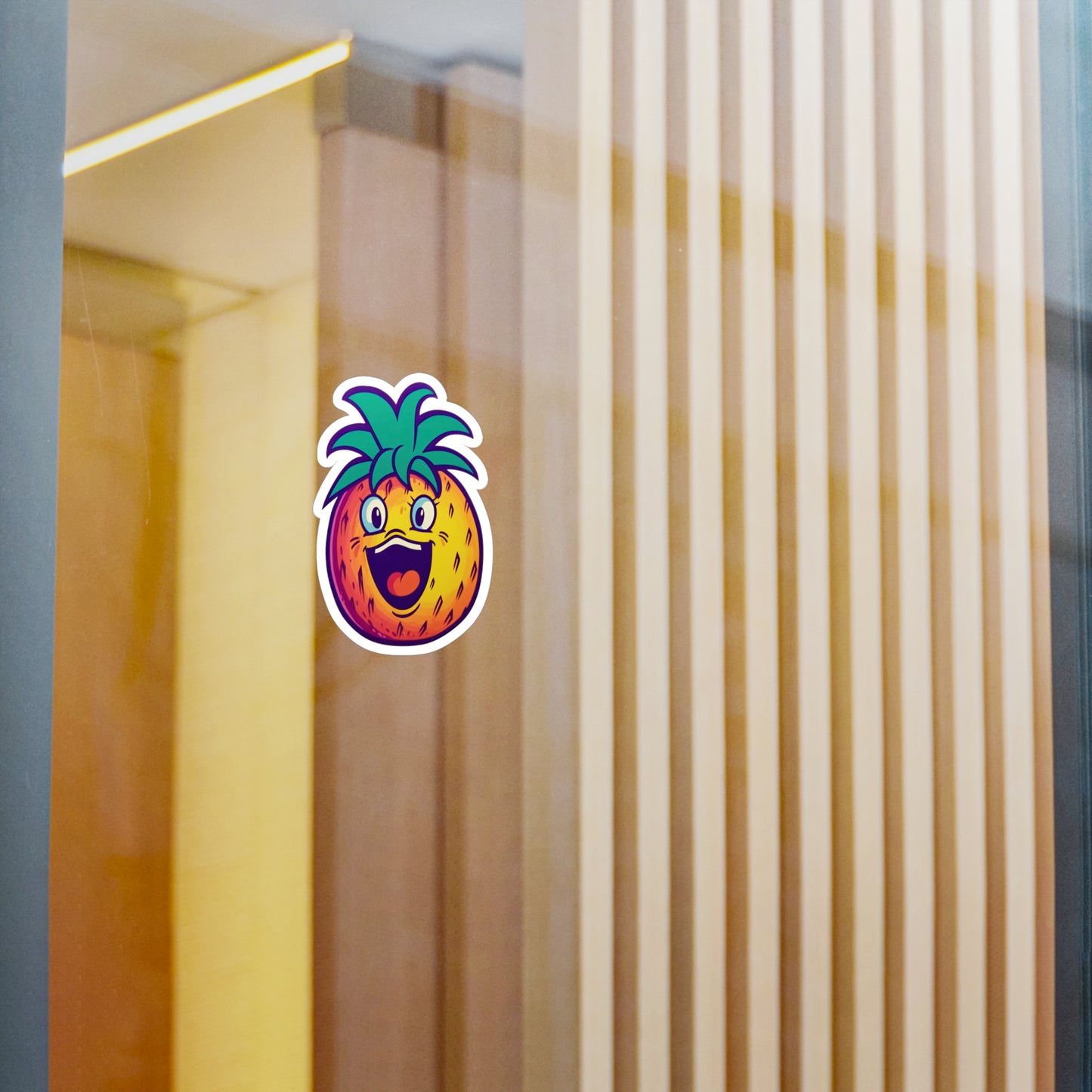 Retro Pineapple Whimsy Sticker