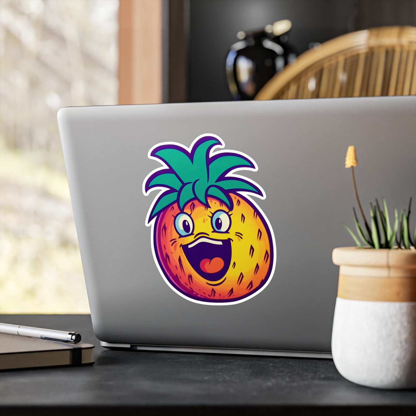 Retro Pineapple Whimsy Sticker