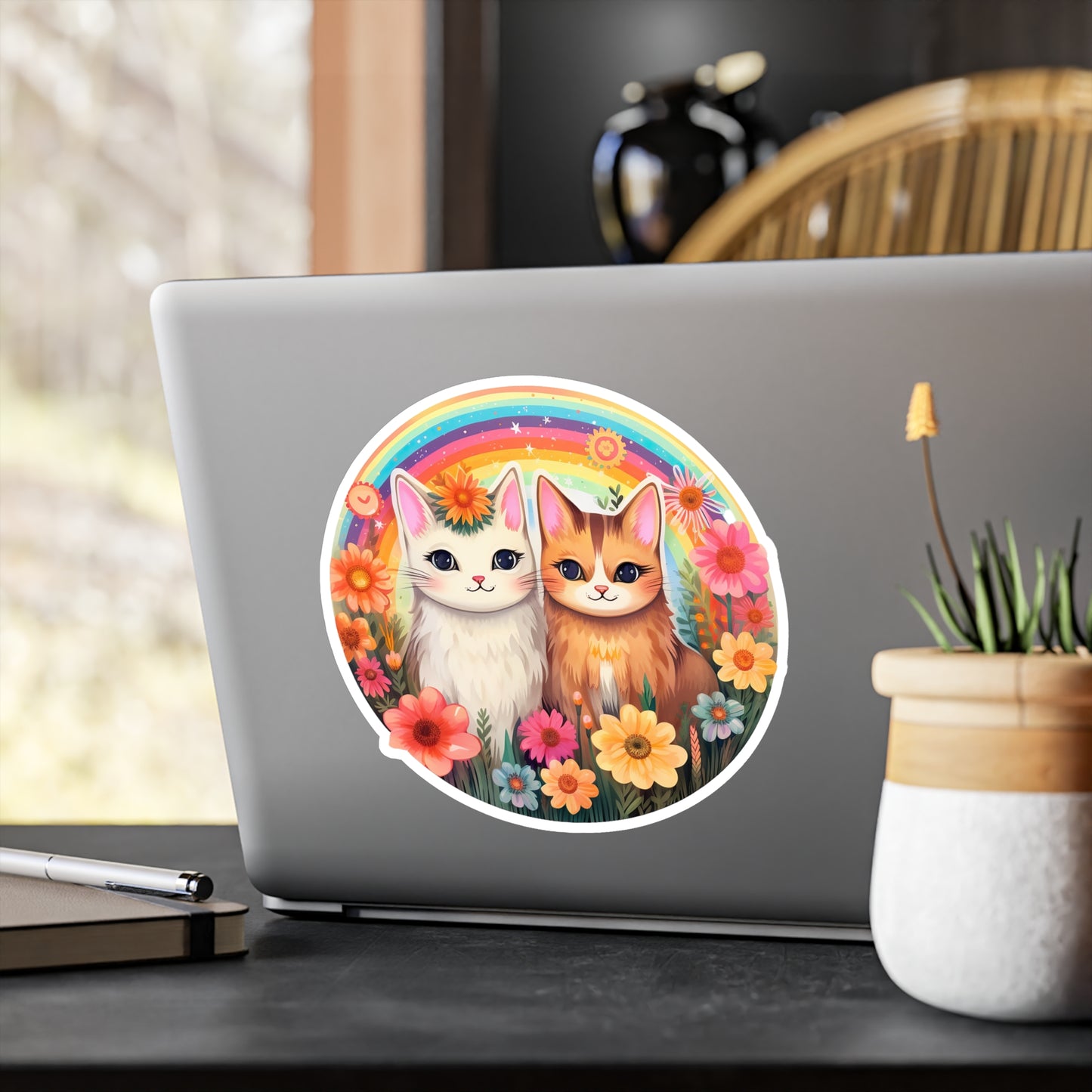 Magical Caticorns in Playful Bliss Sticker