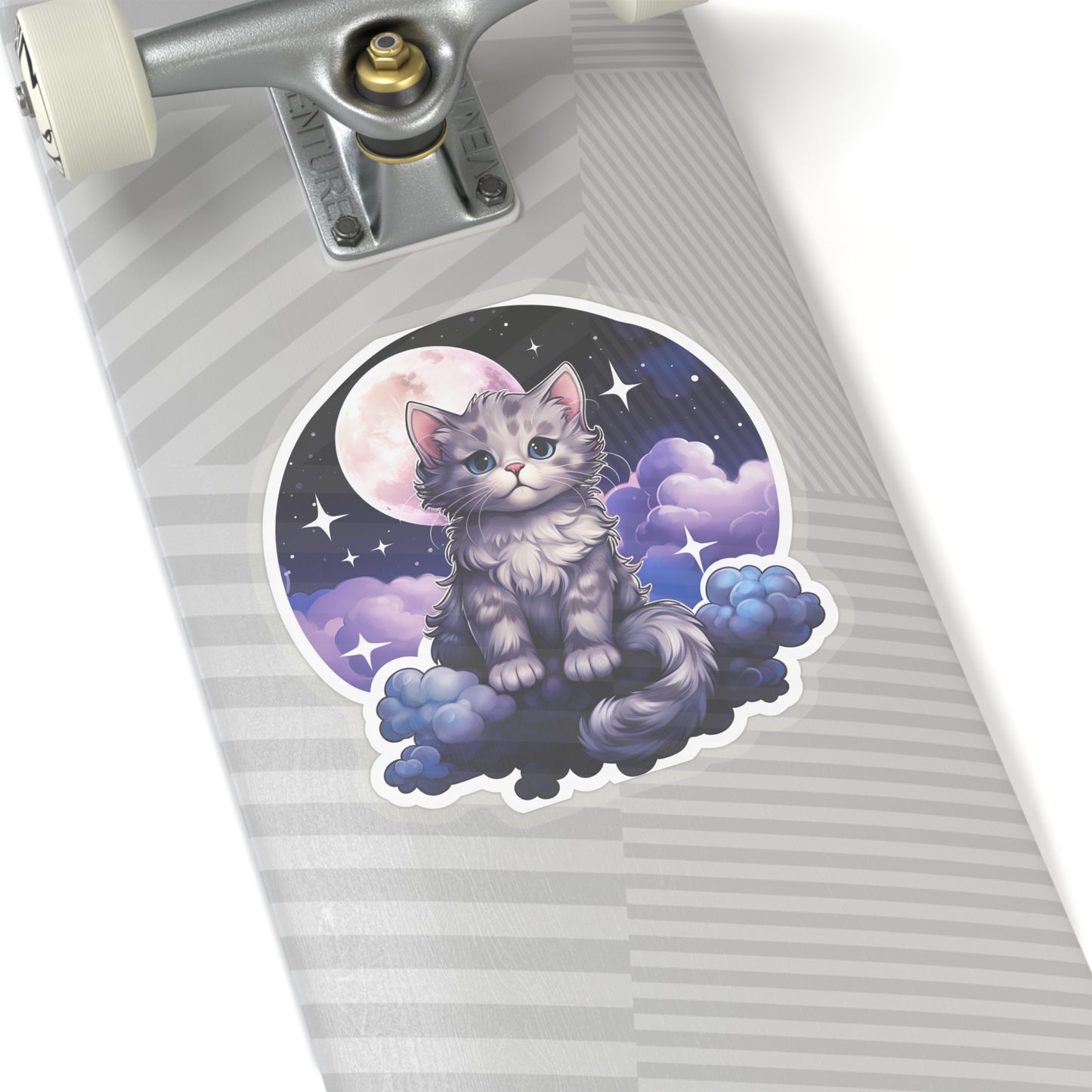 Whimsical Lunar Kitty Sticker