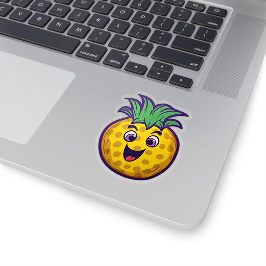 Retro Pineapple Pop: Funky Sticker