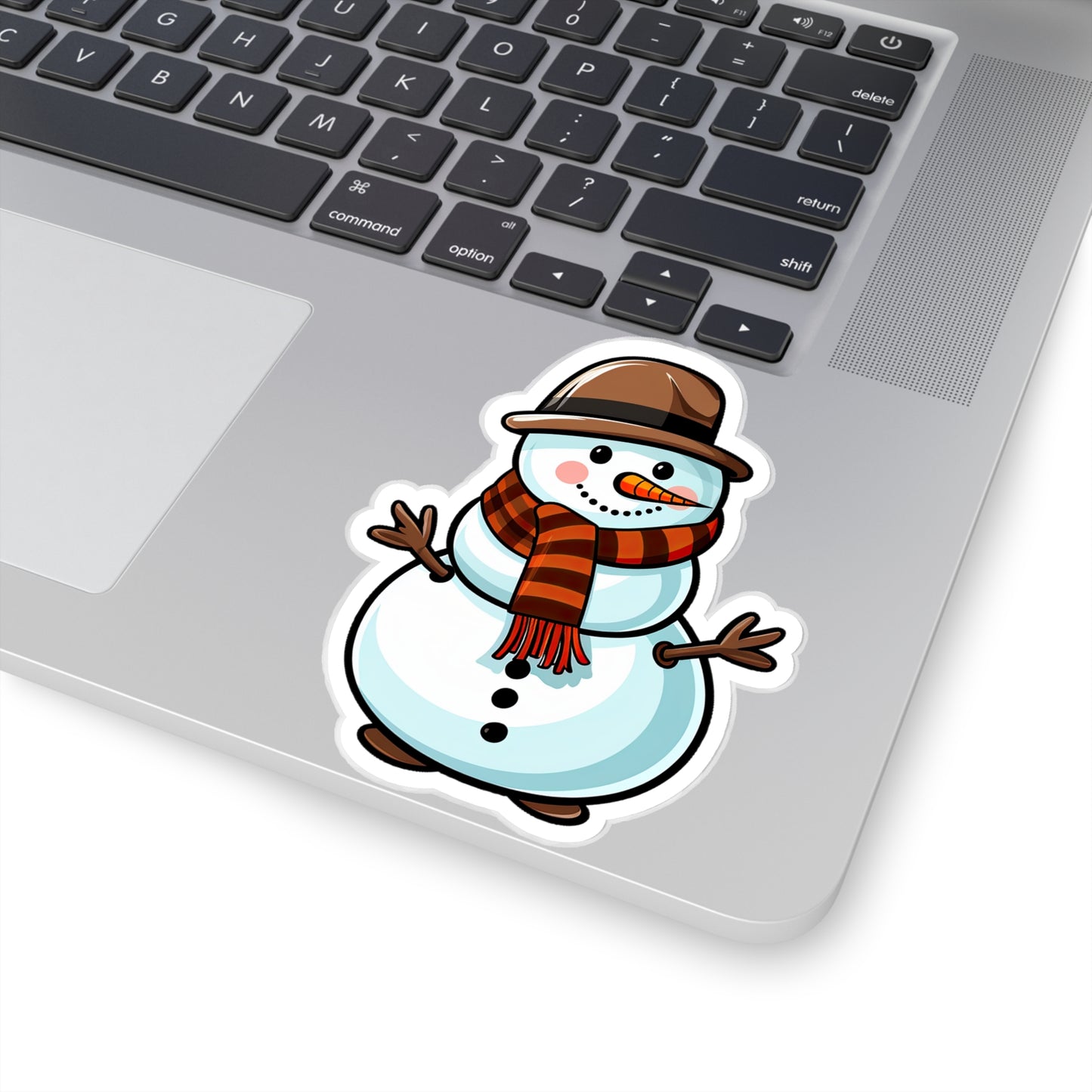 Frosty Fun on a Snow-white Sticker Sticker