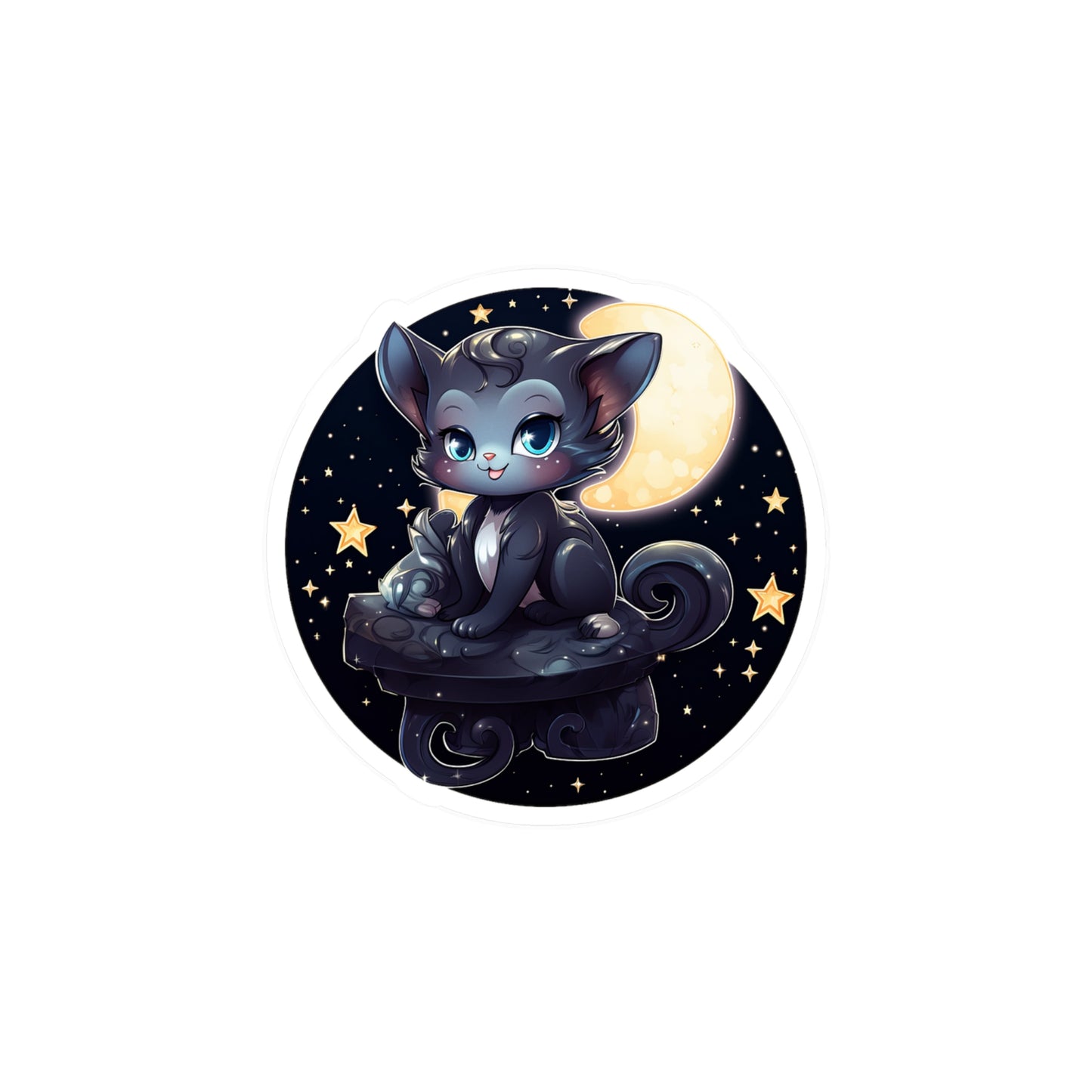 Lunar Kitty: Moonlit Magic Sticker