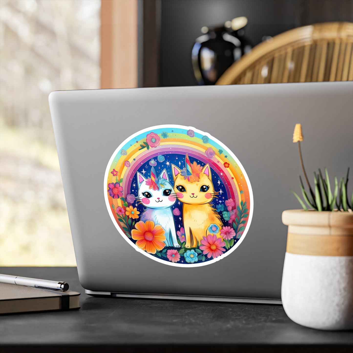 Mystical Caticorn Fantasia Sticker