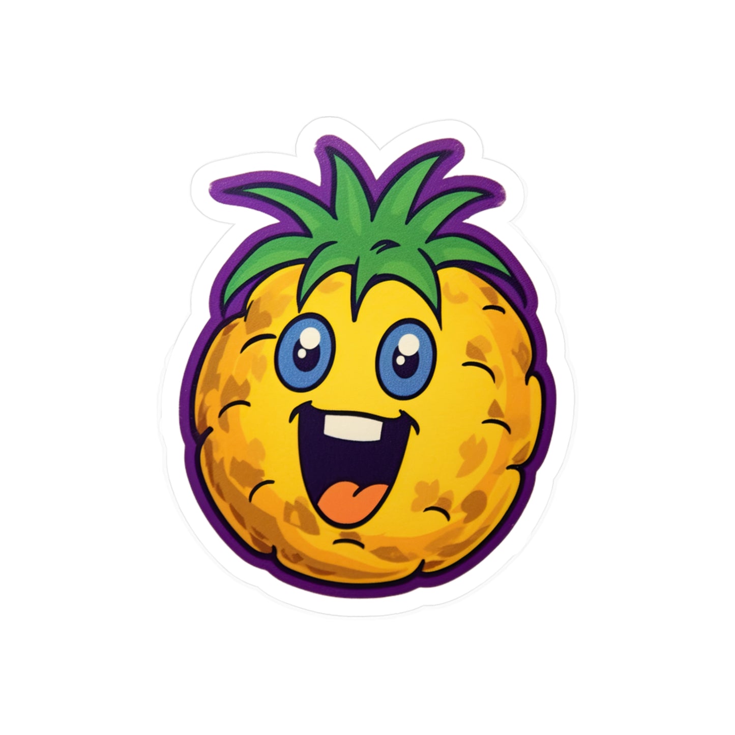 Pineapple Paradise: Vintage Pop Art Sticker