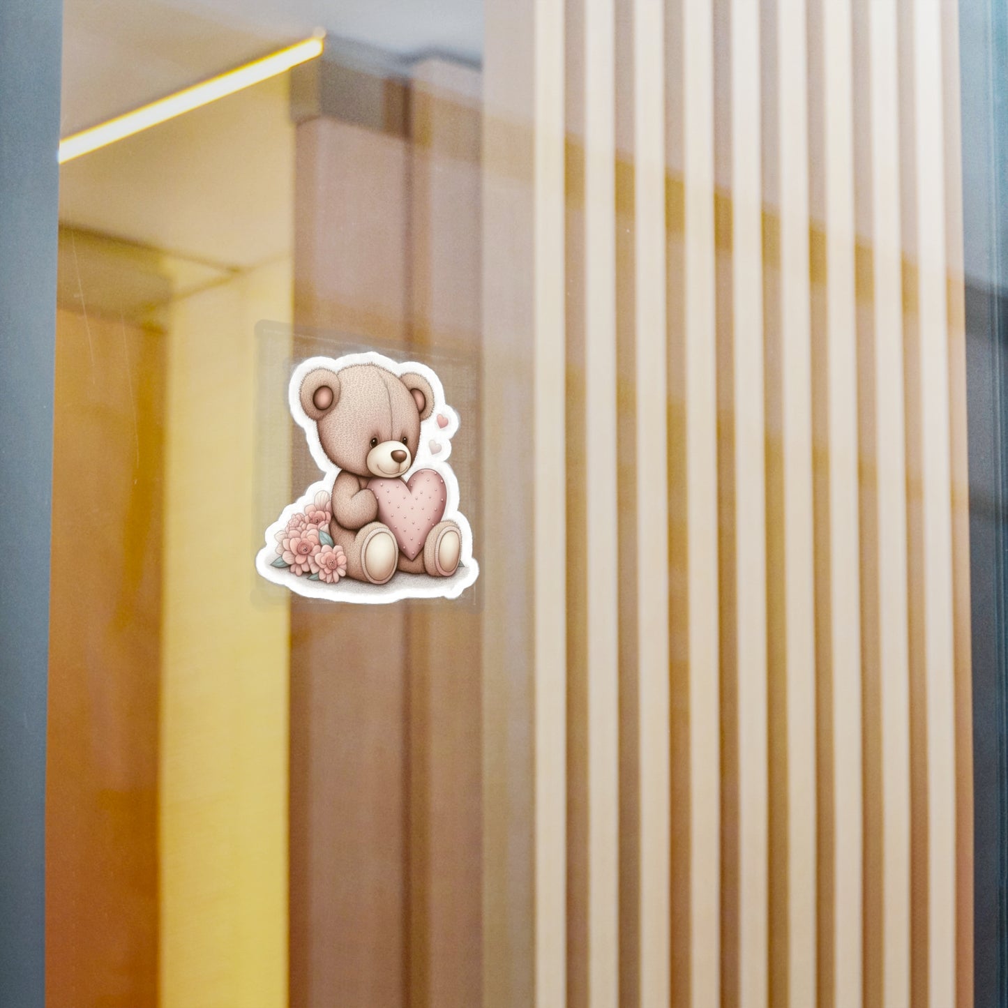 Retro Love: Cute Teddy Bear Sticker