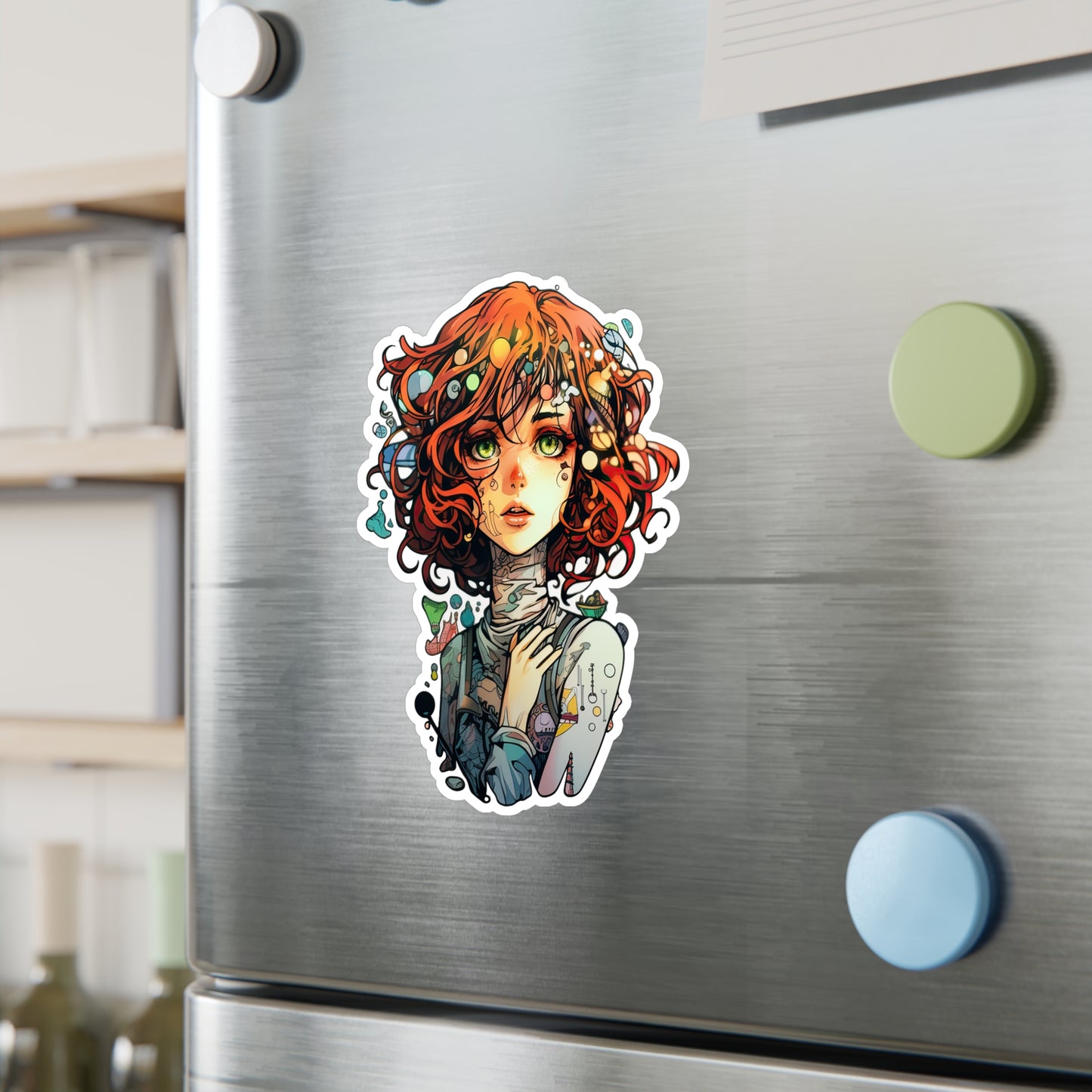 Vibrant Manga Hero Sticker