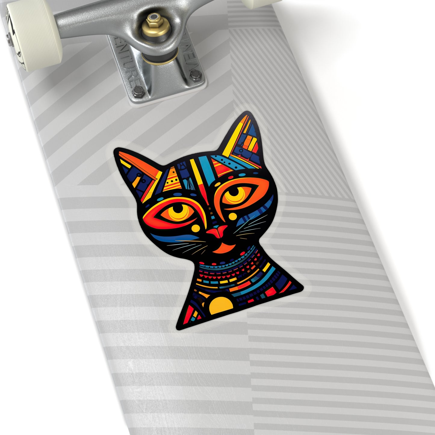 Pharaoh's Feline: Adorable Egyptian Cat Sticker Sticker.