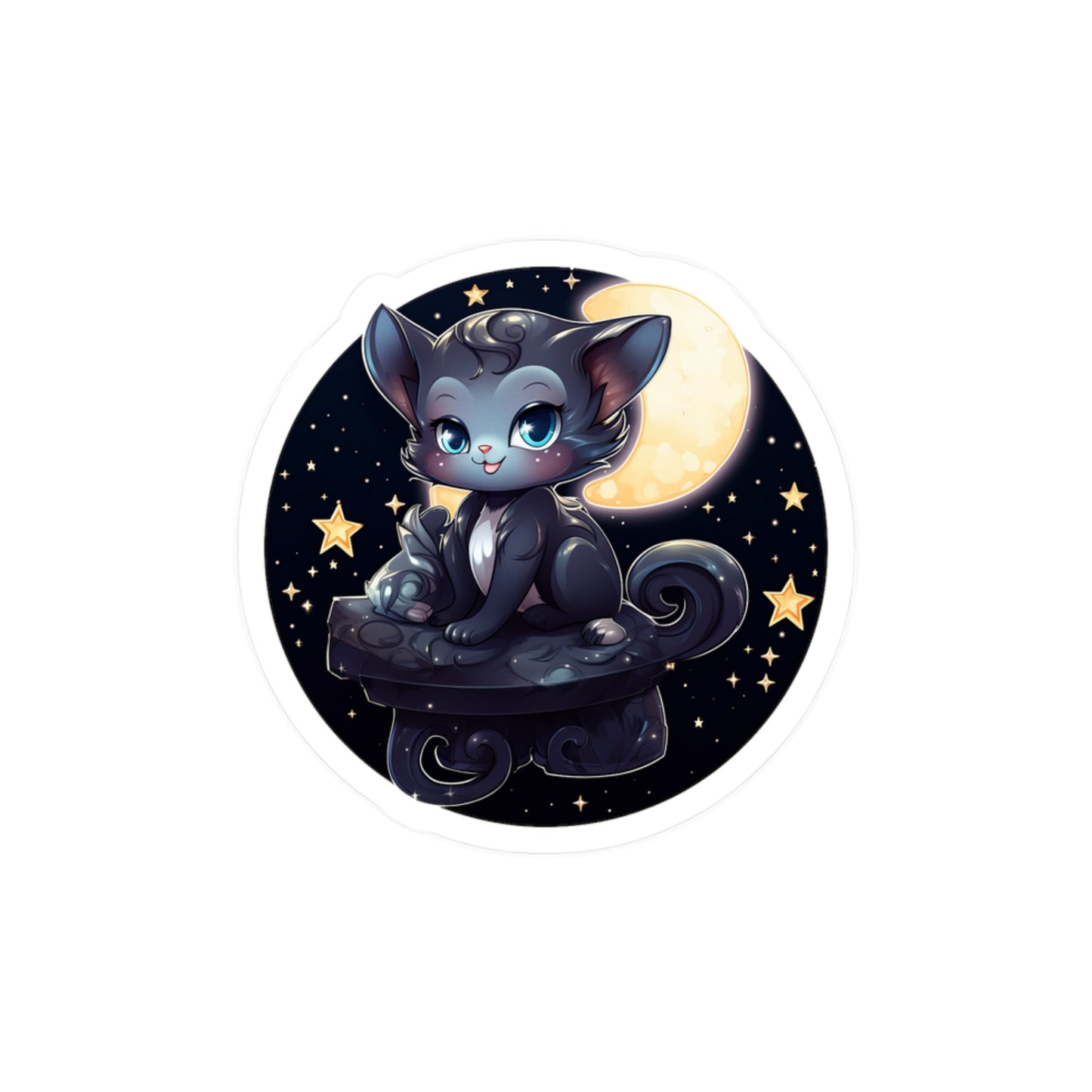 Lunar Kitty: Moonlit Magic Sticker