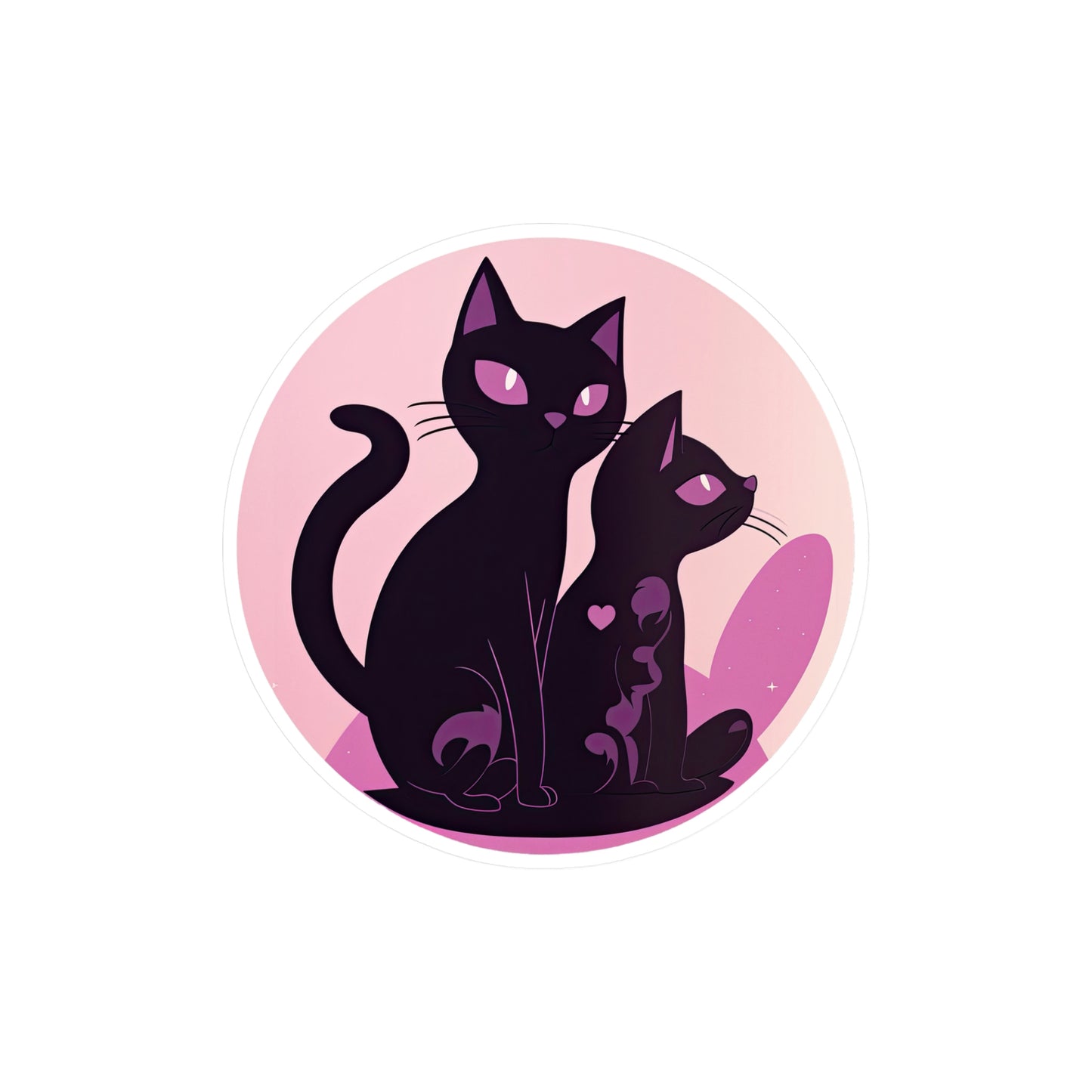 Adorable Cat Mom Sticker with Cat Silhouette - Perfect for Cat Lovers | Exclusive Design