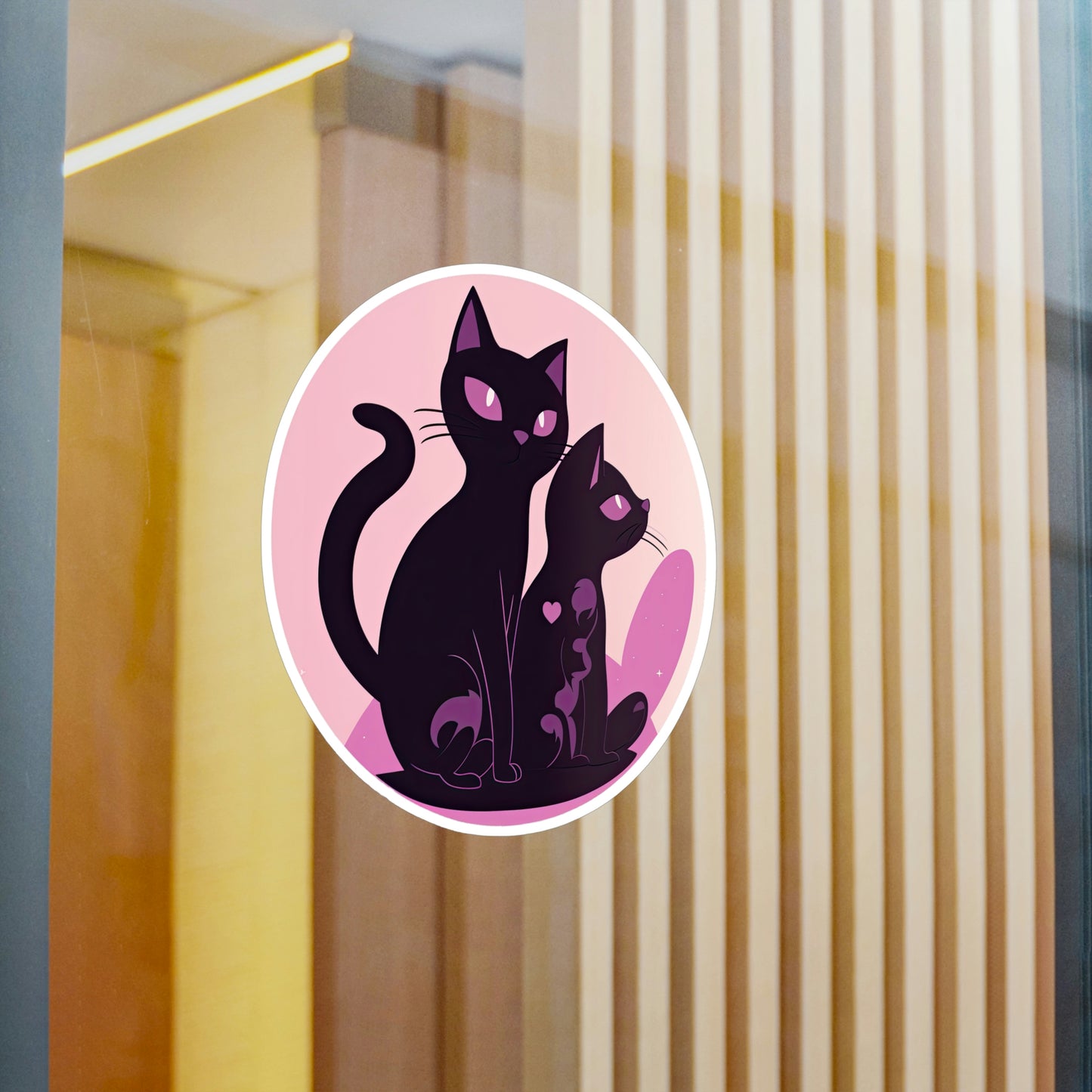 Adorable Cat Mom Sticker with Cat Silhouette - Perfect for Cat Lovers | Exclusive Design