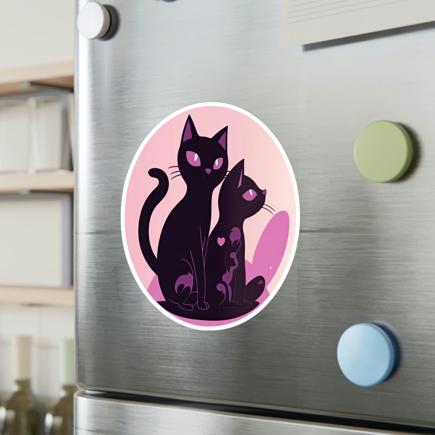 Adorable Cat Mom Sticker with Cat Silhouette - Perfect for Cat Lovers | Exclusive Design