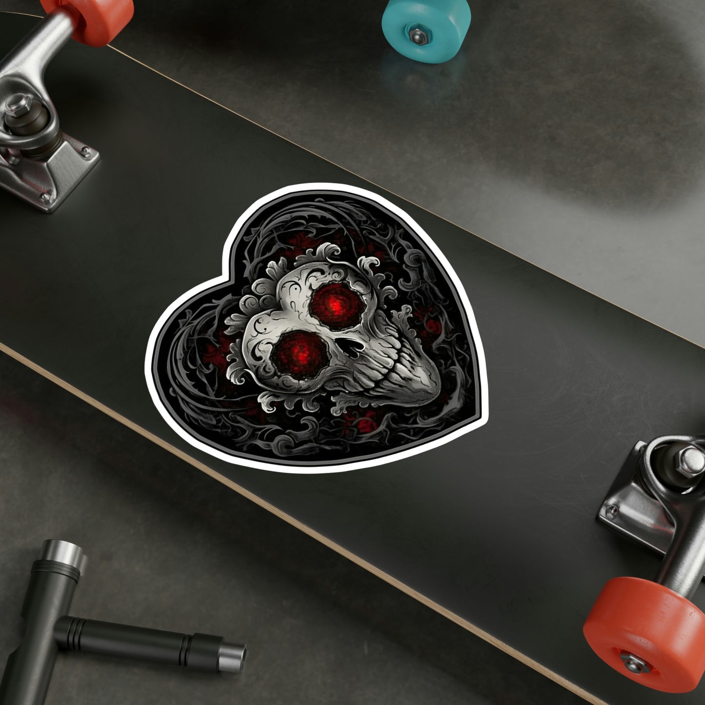 Captivating Gothic Heart Sticker - Perfect for Personalizing Laptops, Phones & More - Buy Now and Embrace Your Dark Side!