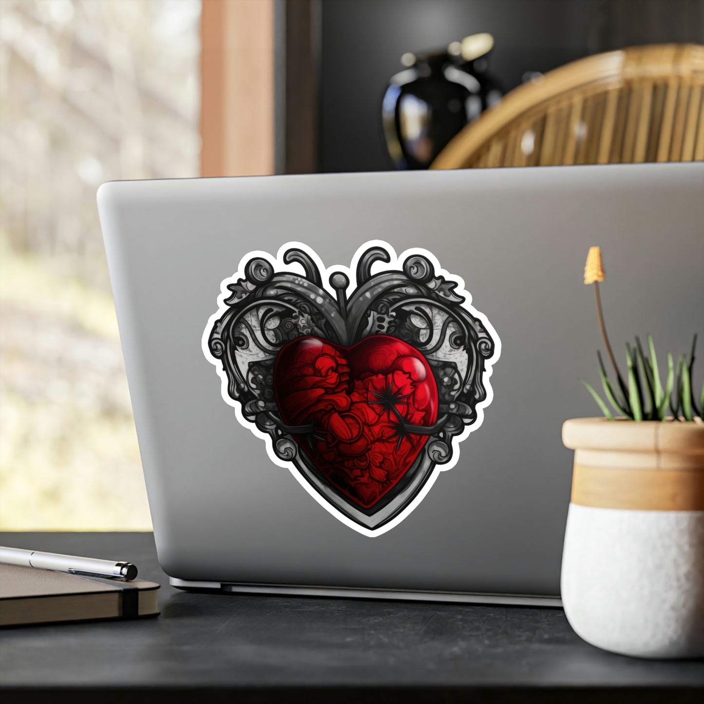 Gothic Heart Sticker: Edgy & Stylish Designs Perfect for Personalizing Your Gear - Top Rated & Trending Now!