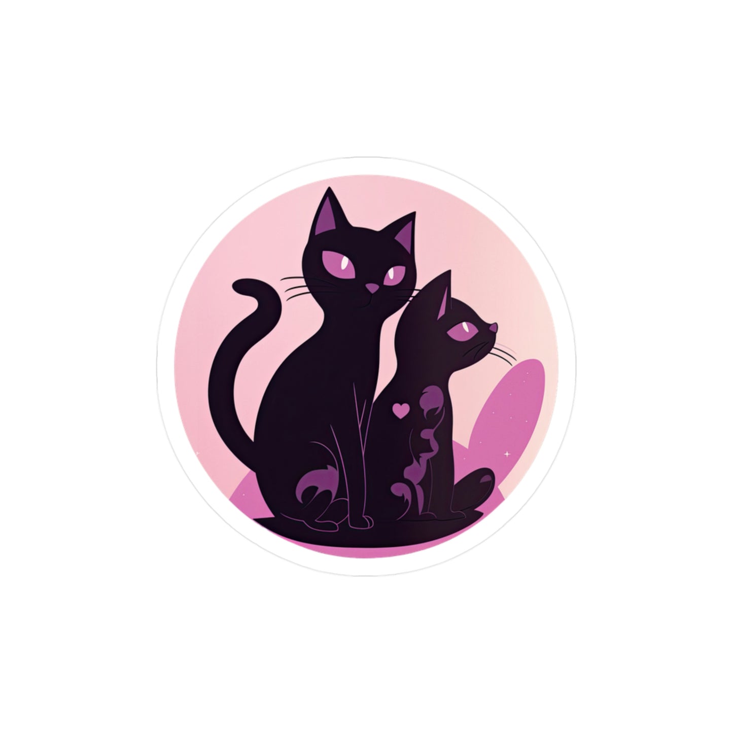 Adorable Cat Mom Sticker with Cat Silhouette - Perfect for Cat Lovers | Exclusive Design