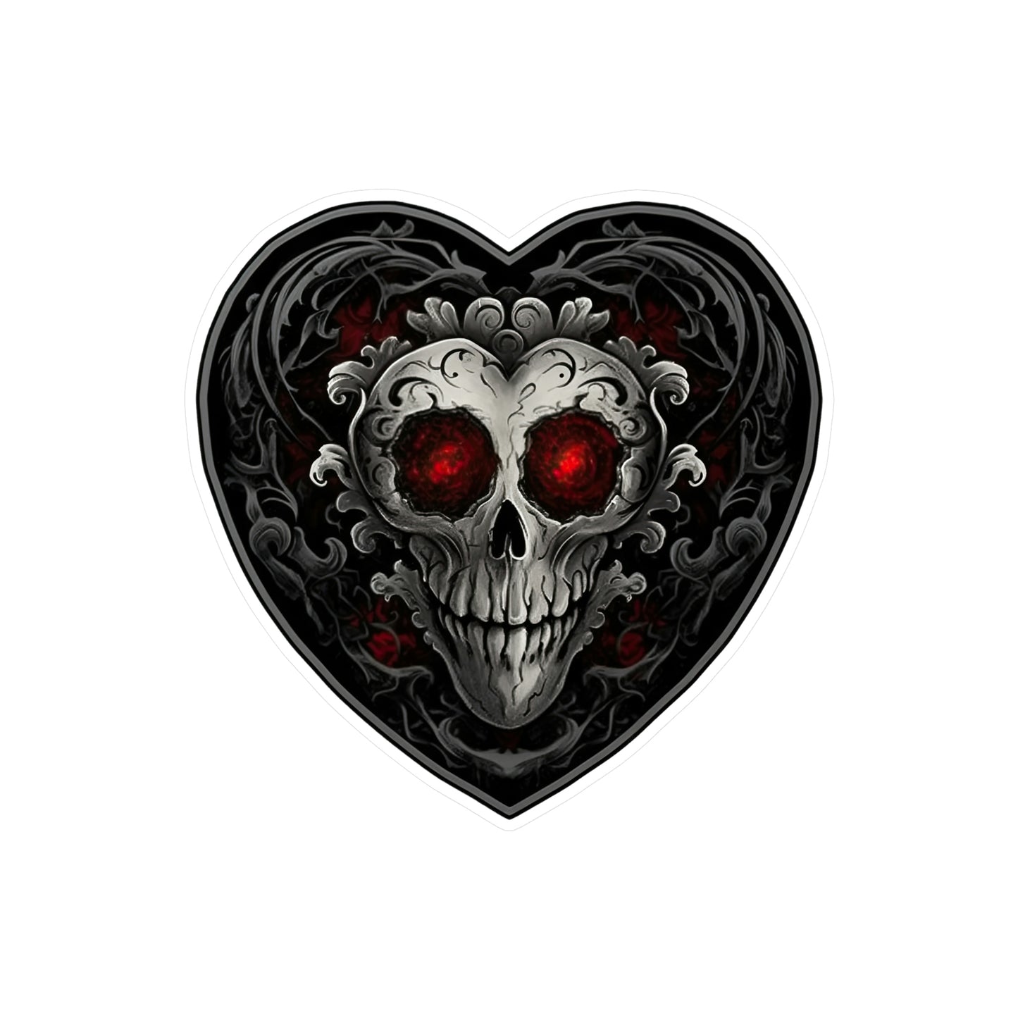 Captivating Gothic Heart Sticker - Perfect for Personalizing Laptops, Phones & More - Buy Now and Embrace Your Dark Side!