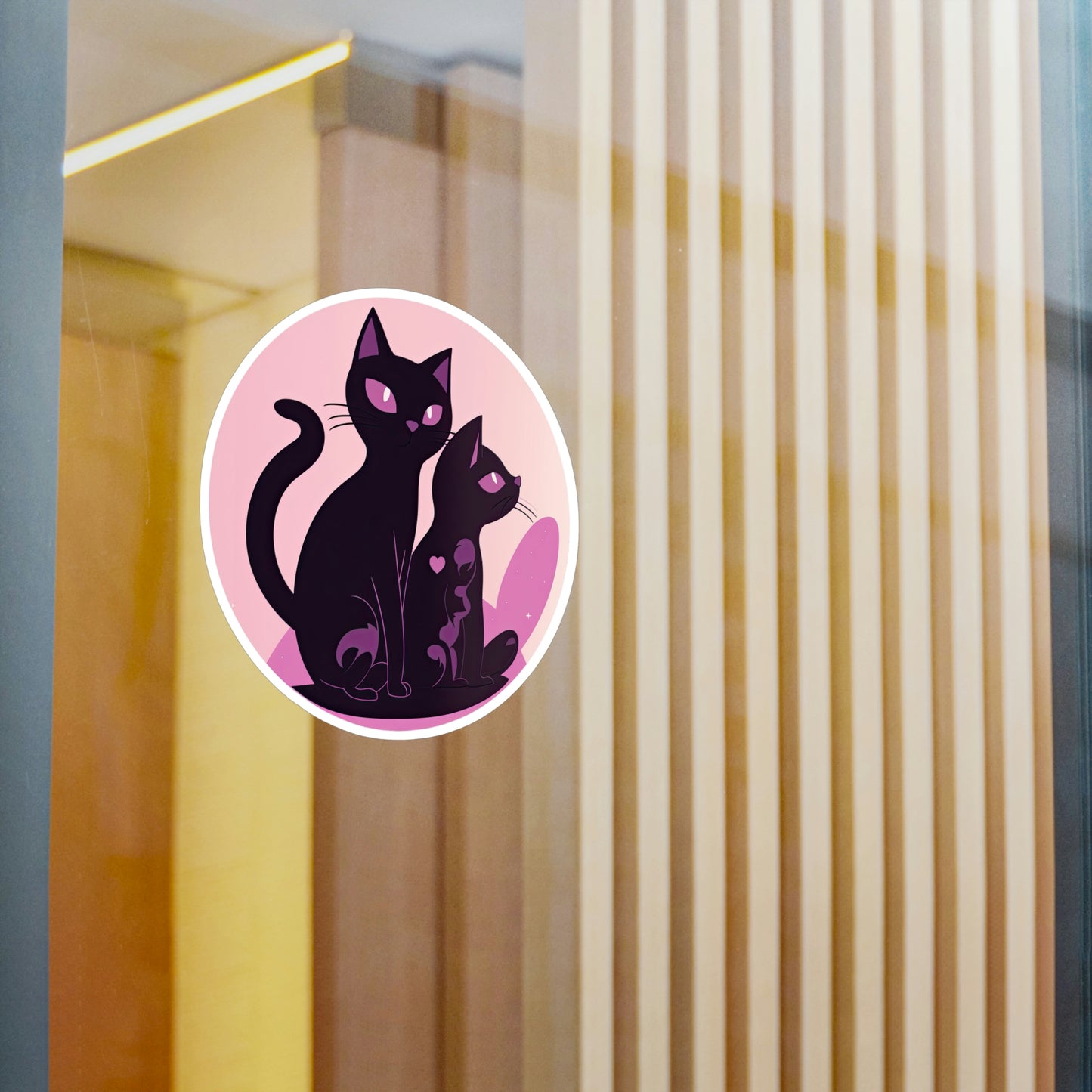 Adorable Cat Mom Sticker with Cat Silhouette - Perfect for Cat Lovers | Exclusive Design