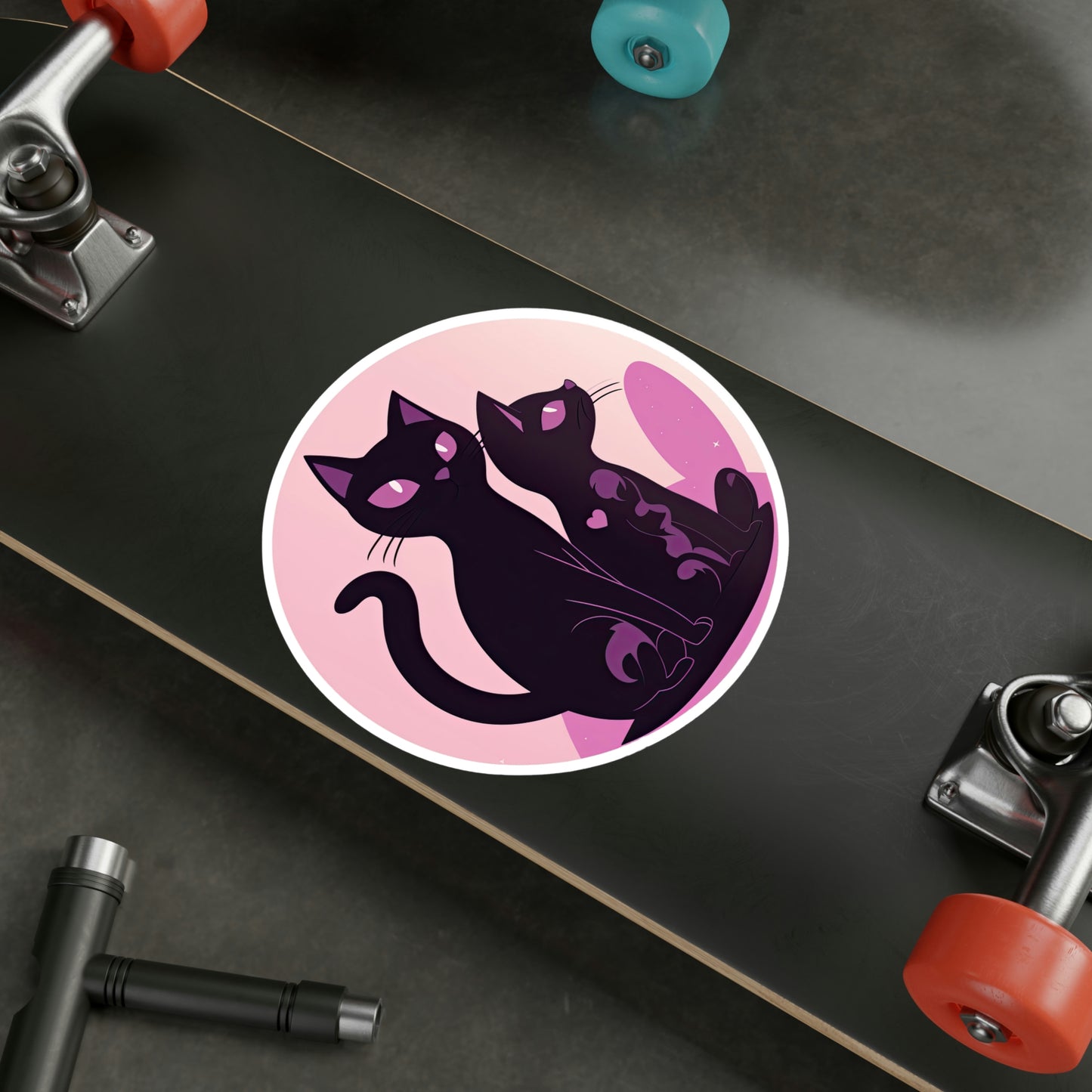 Adorable Cat Mom Sticker with Cat Silhouette - Perfect for Cat Lovers | Exclusive Design