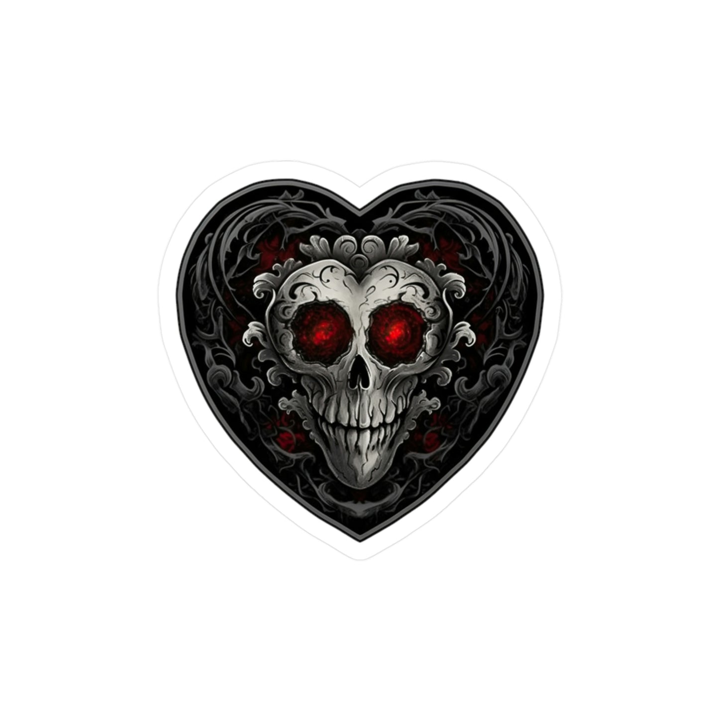 Captivating Gothic Heart Sticker - Perfect for Personalizing Laptops, Phones & More - Buy Now and Embrace Your Dark Side!