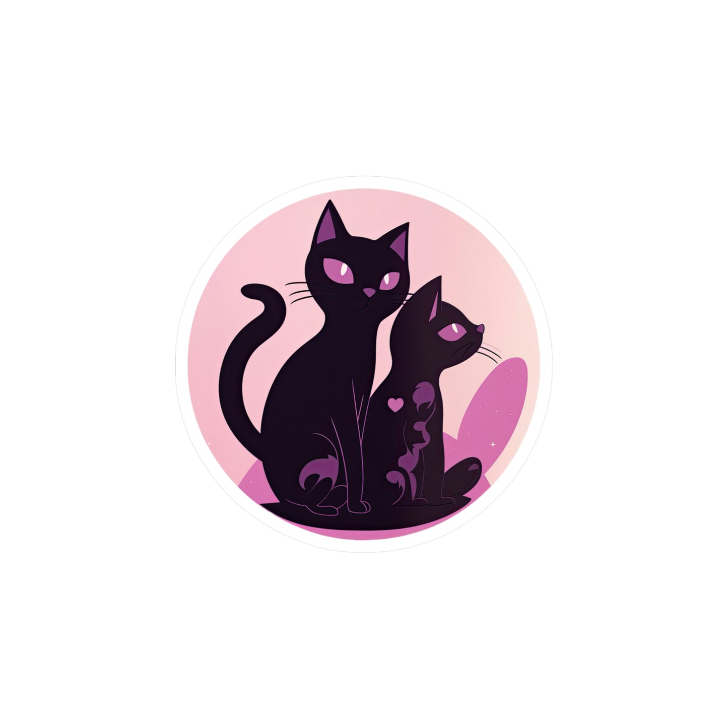 Adorable Cat Mom Sticker with Cat Silhouette - Perfect for Cat Lovers | Exclusive Design