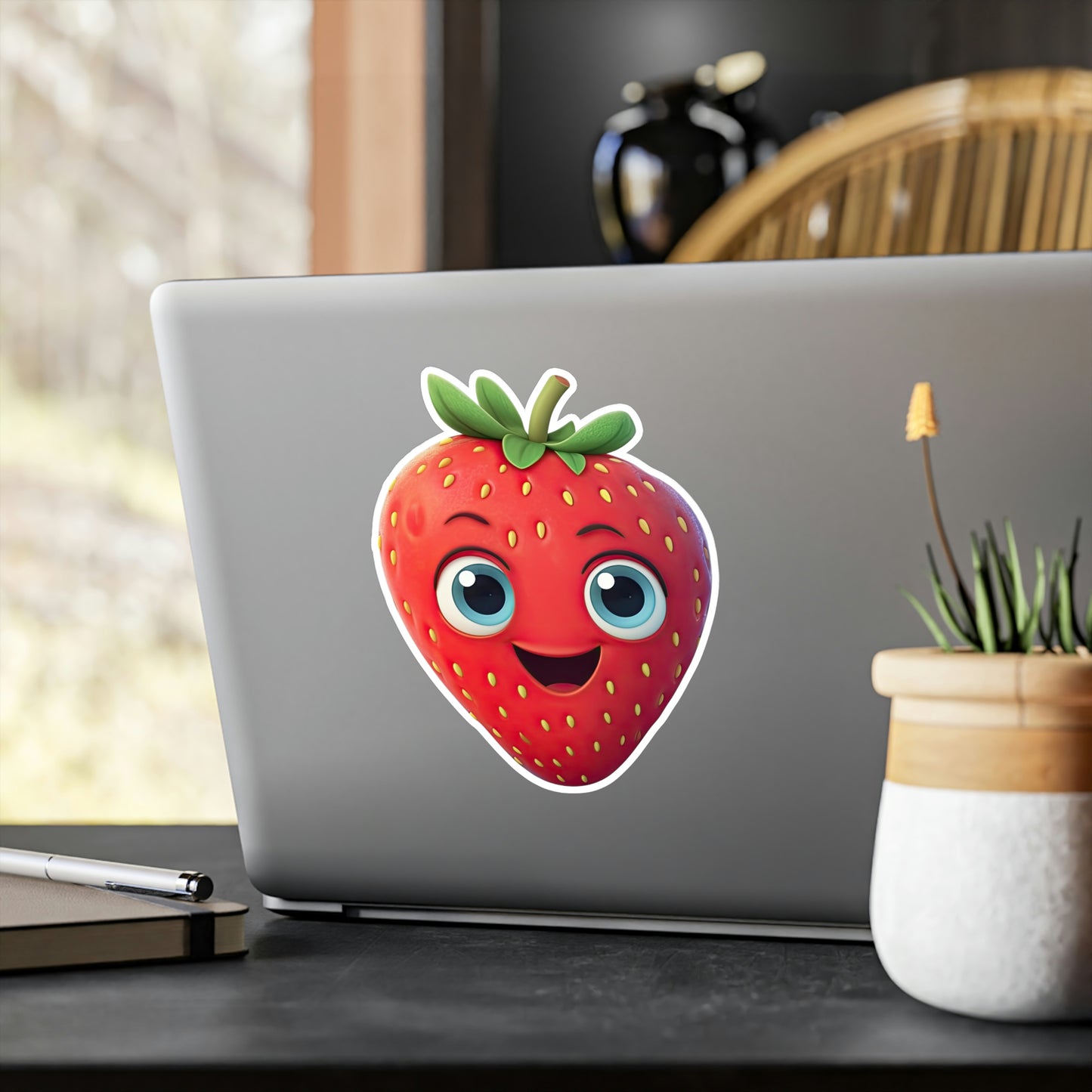 Adorable Sweet Strawberries Sticker – Cute & Unique Design – Perfect for Personalizing Your Gear!