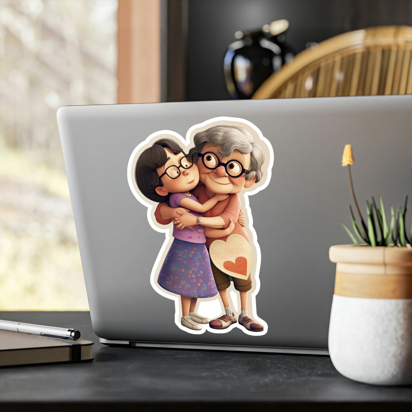 Cute Aunties Love Sticker - Adorable Aunt & Niece Bonding Design | Perfect for Scrapbooking, Gift, & More!