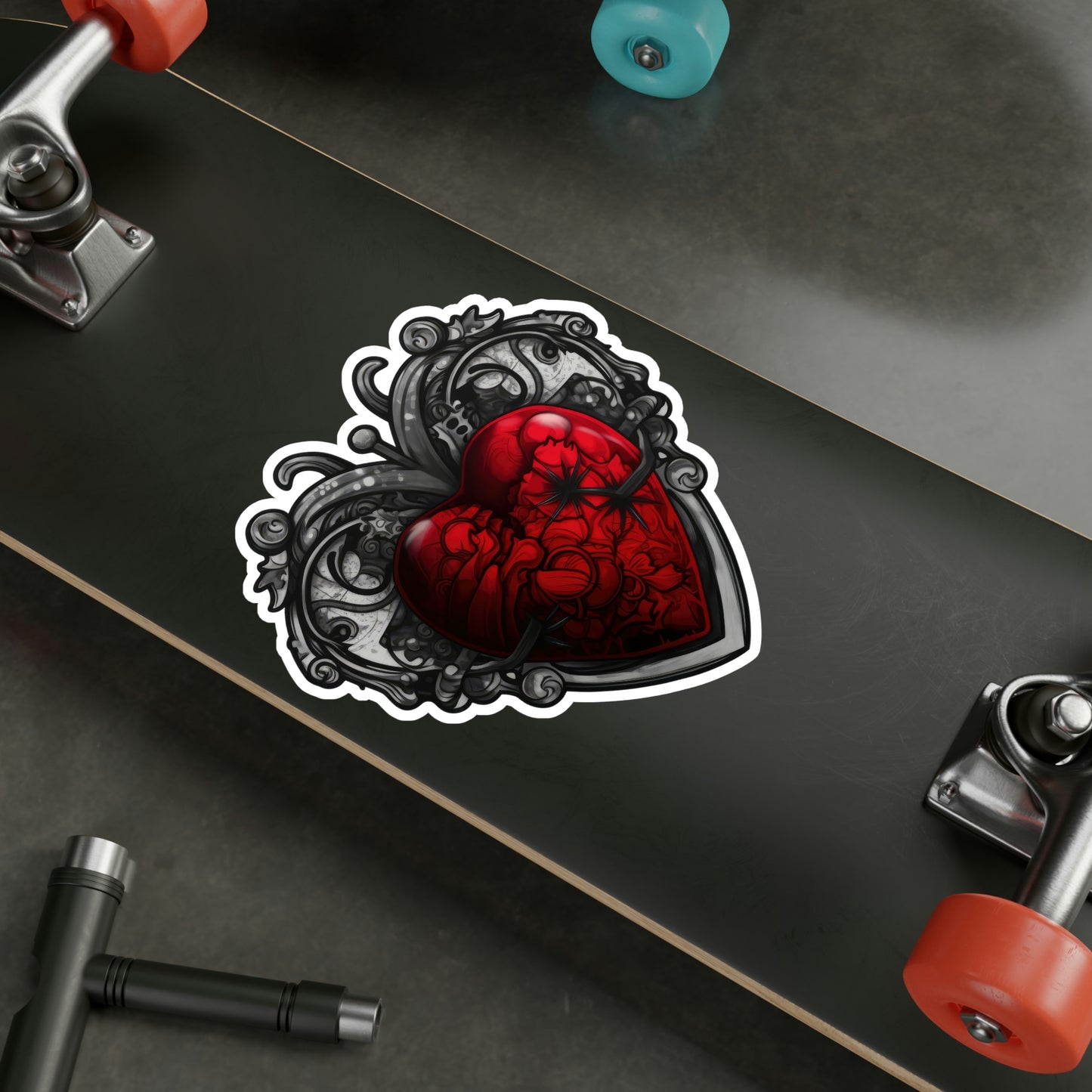 Gothic Heart Sticker: Edgy & Stylish Designs Perfect for Personalizing Your Gear - Top Rated & Trending Now!