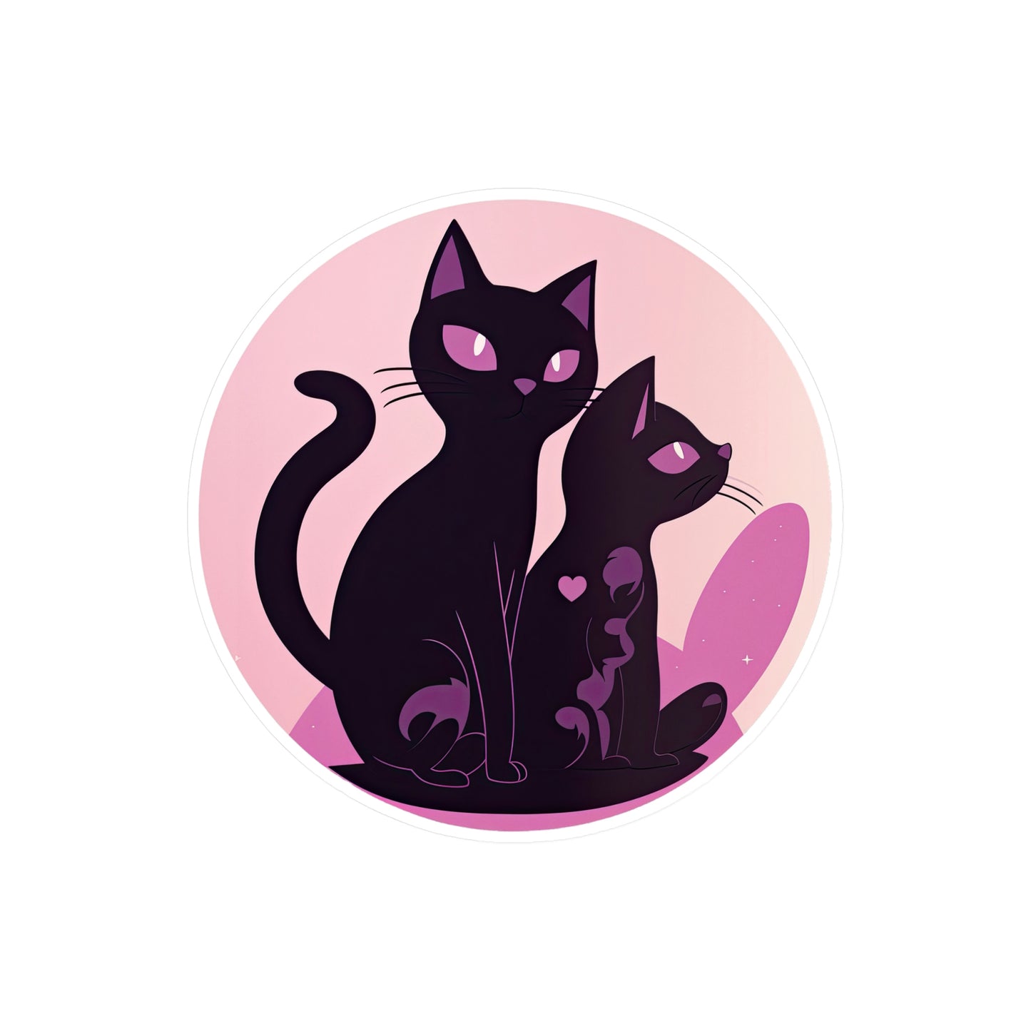 Adorable Cat Mom Sticker with Cat Silhouette - Perfect for Cat Lovers | Exclusive Design