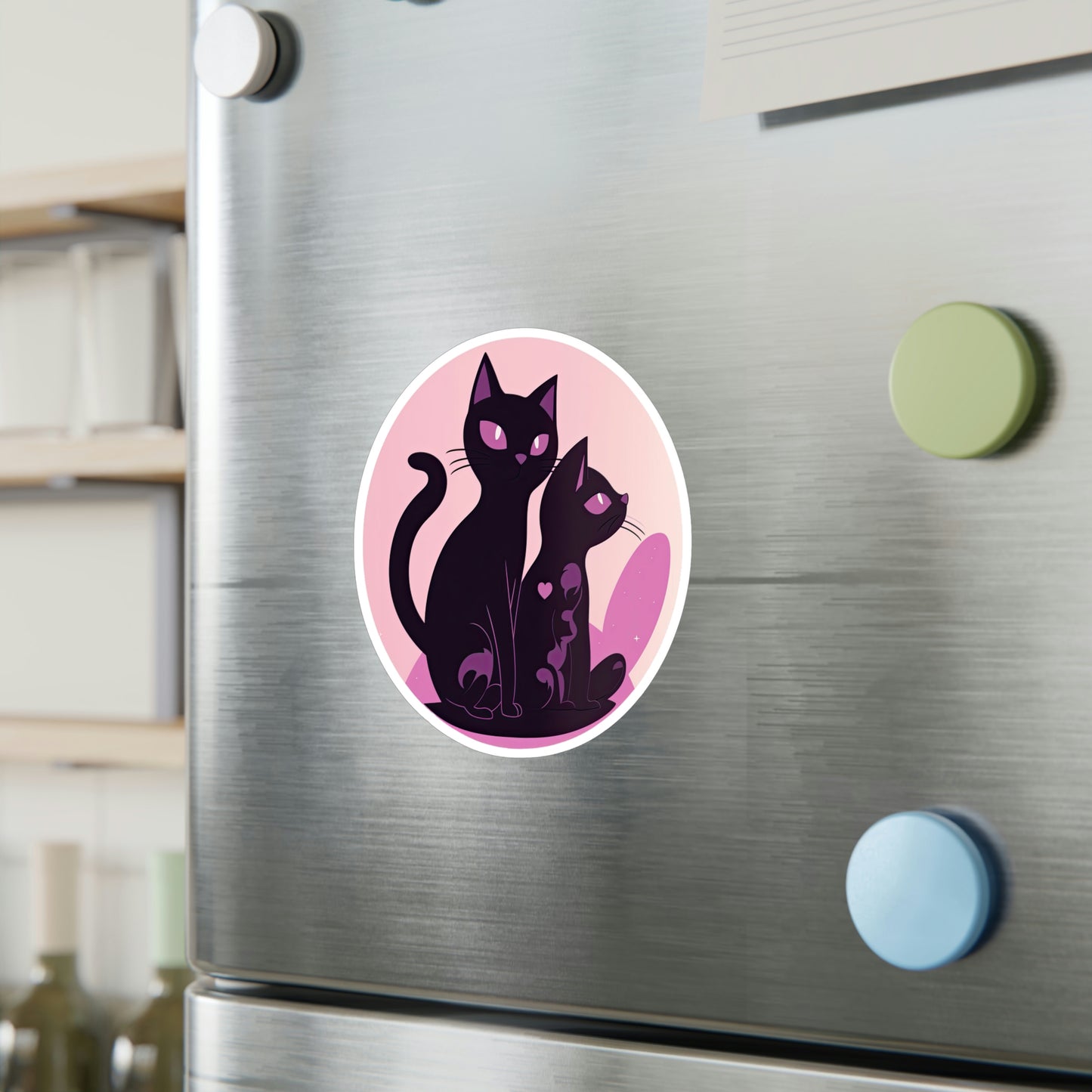 Adorable Cat Mom Sticker with Cat Silhouette - Perfect for Cat Lovers | Exclusive Design