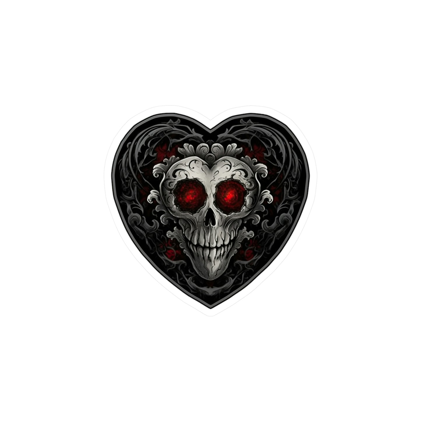 Captivating Gothic Heart Sticker - Perfect for Personalizing Laptops, Phones & More - Buy Now and Embrace Your Dark Side!