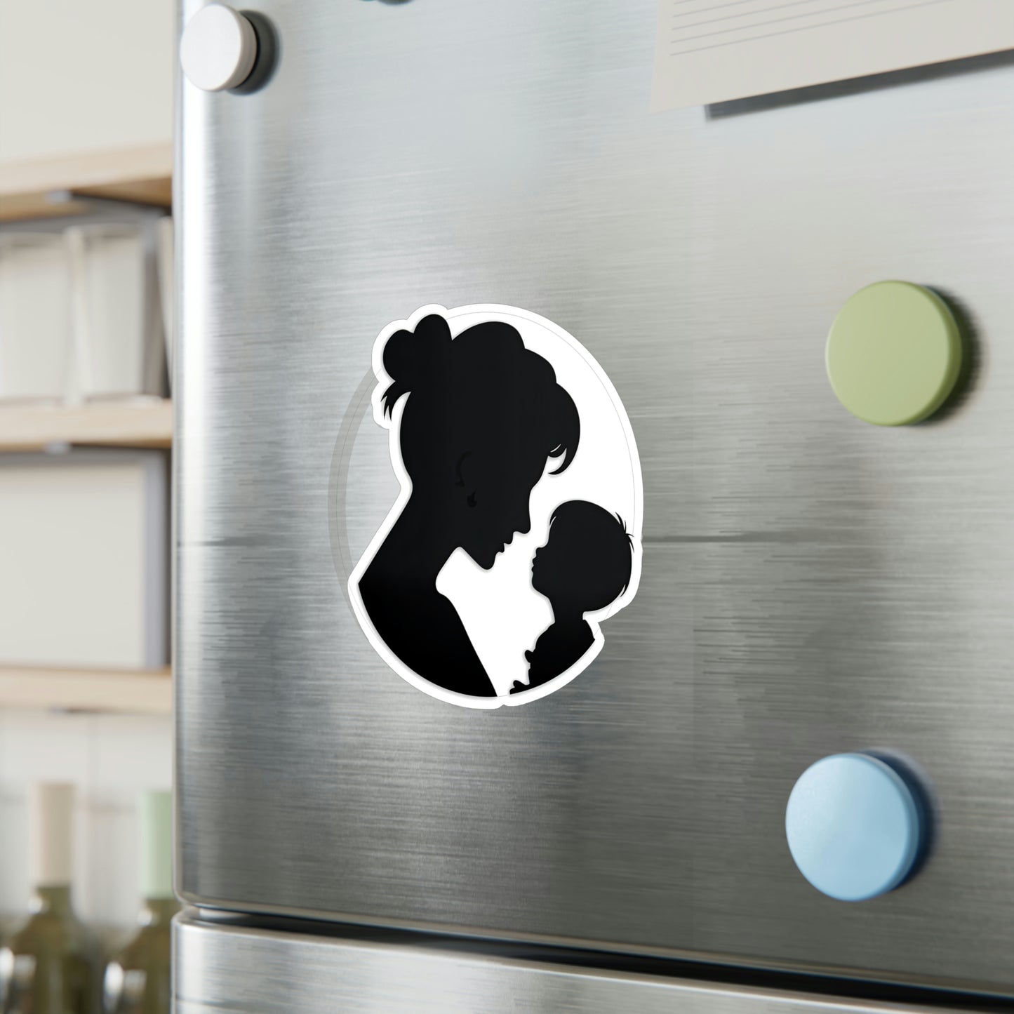 Adorable Mother and Baby Silhouette Sticker - Perfect for Decorating Laptops, Water Bottles, and more! Buy Now!