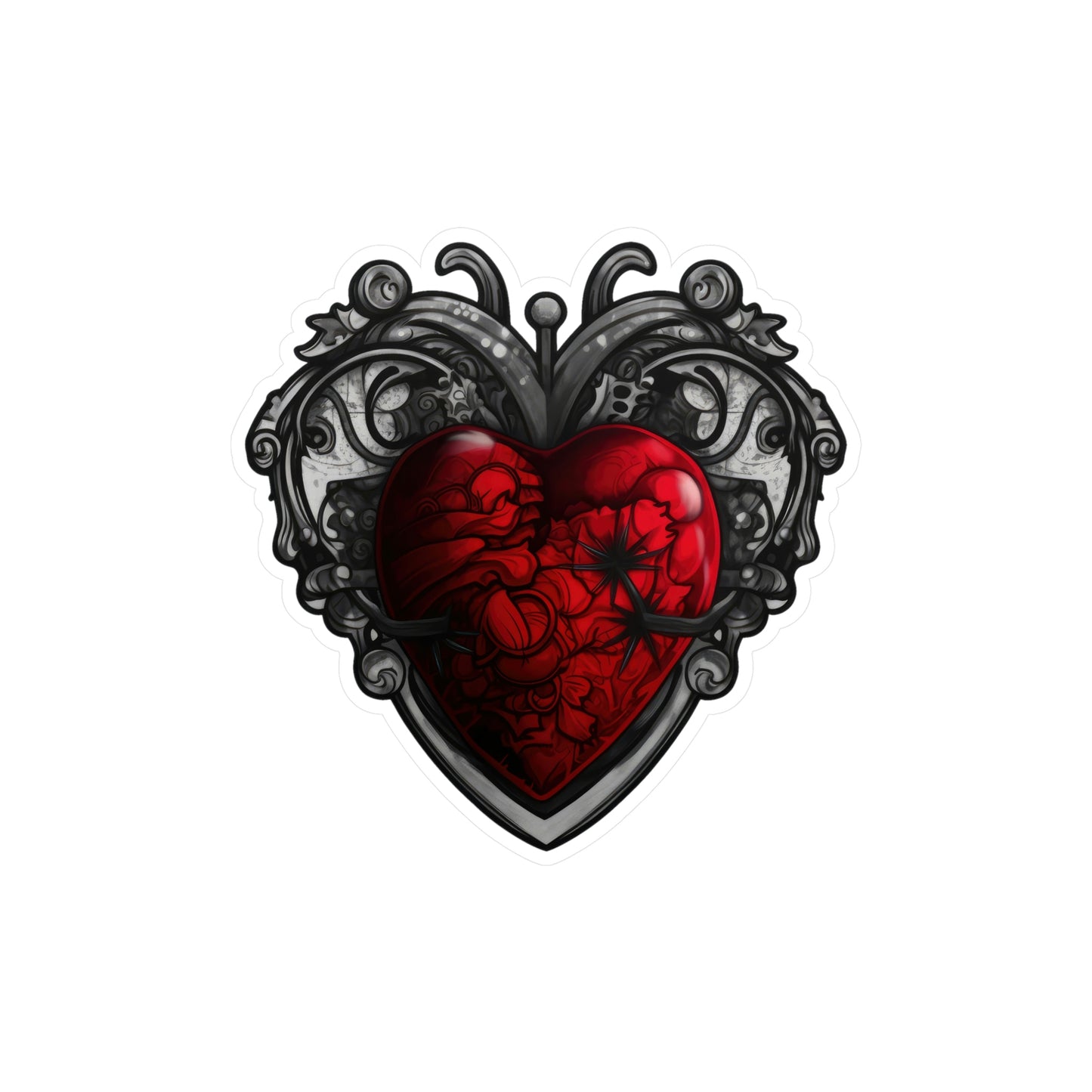 Gothic Heart Sticker: Edgy & Stylish Designs Perfect for Personalizing Your Gear - Top Rated & Trending Now!